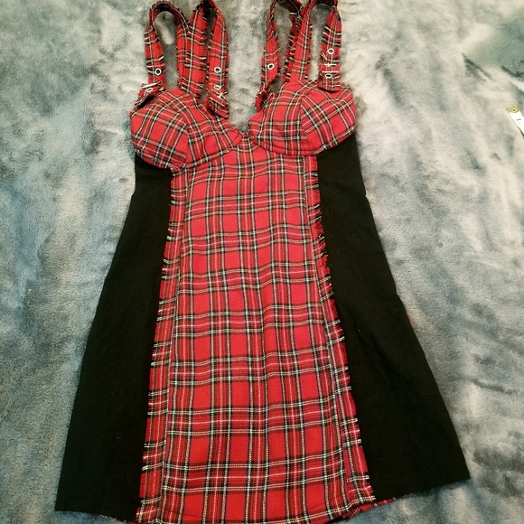 Vintage Lip Service Strappy Plaid Dress - Picture 3 of 9
